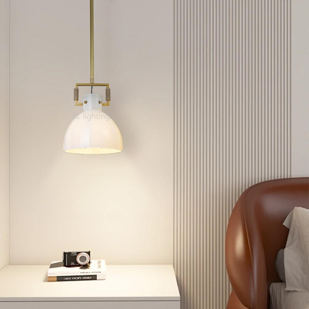 Navier Milk Glass Cloche Pendant