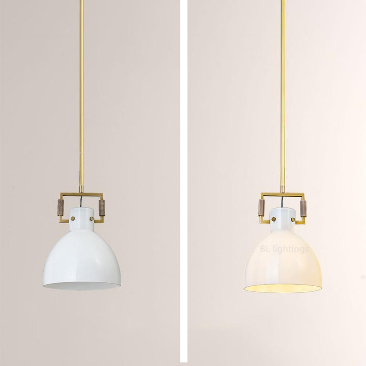 Navier Milk Glass Cloche Pendant