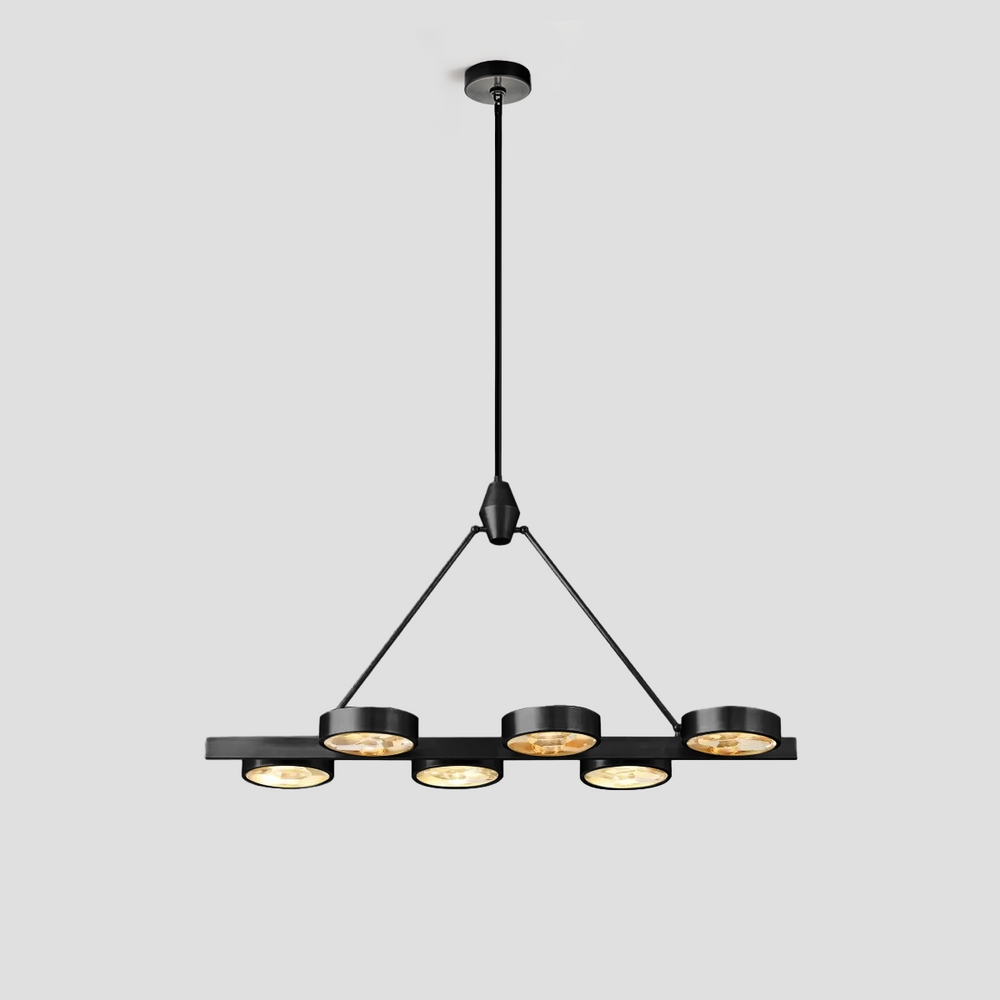 Niko Linear Brass Crystal Chandelier