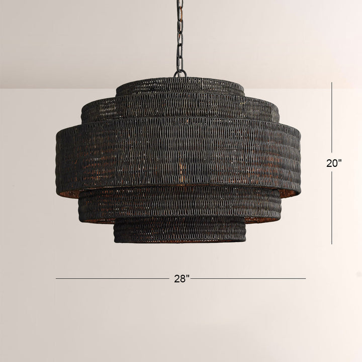 Pallue Rattan Chandelier