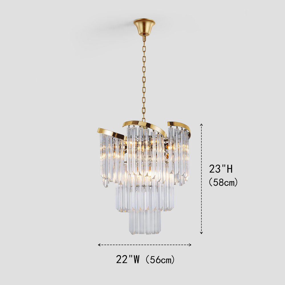 Paly Flow Crystal Chandelier