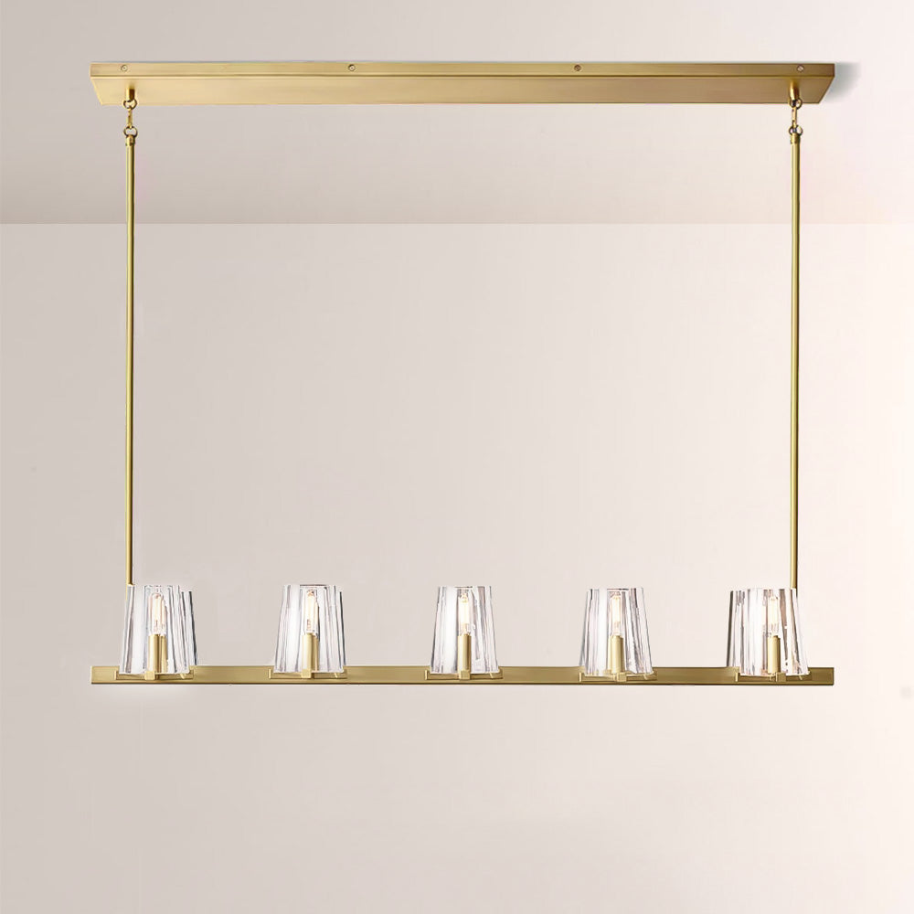 Pauille Glass Linear Chandelier 49"