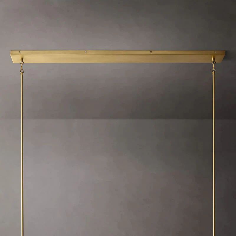 Pauille Glass Linear  Dining Room Chandelier 49"