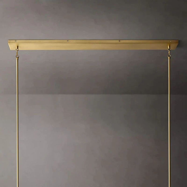 Pauille Glass Linear  Dining Room Chandelier 49"