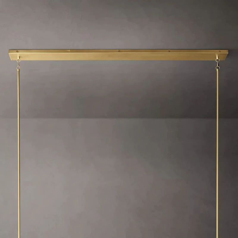 Pauille Glass Linear  Dining Room Chandelier 60"