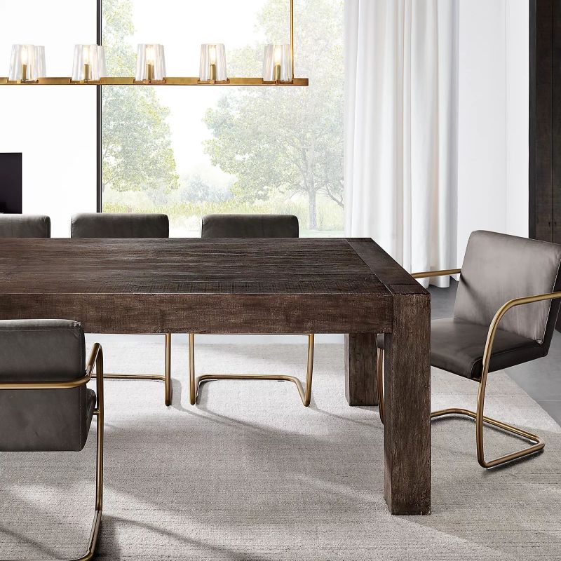 Pauille Glass Linear  Dining Room Chandelier 60"