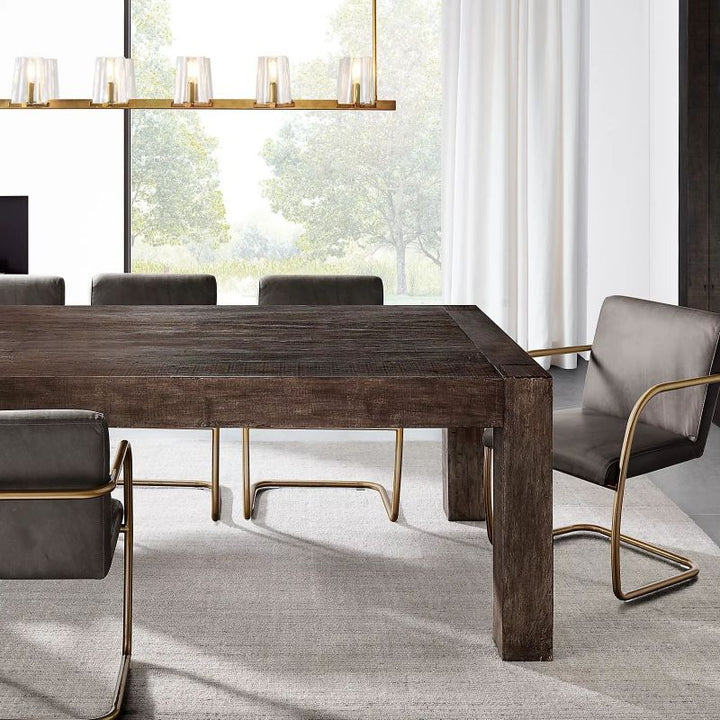 Pauille Glass Linear  Dining Room Chandelier 60"