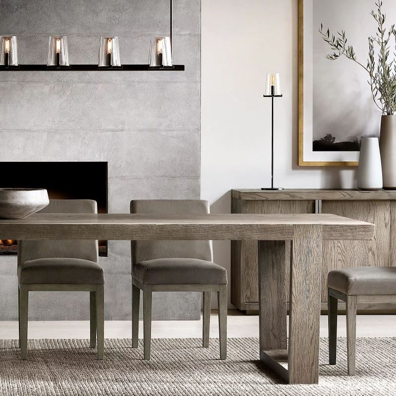 Pauille Glass Linear  Dining Room Chandelier 60"