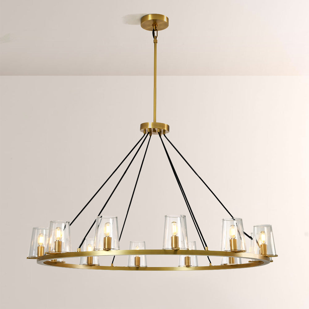 Pauille Glass Round Chandelier 48"