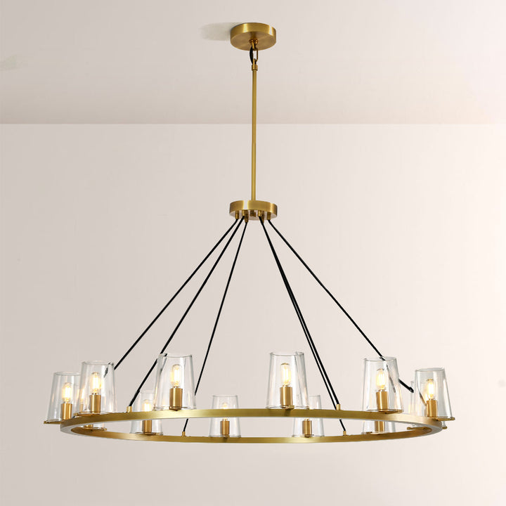 Pauille Glass Round Chandelier 48"