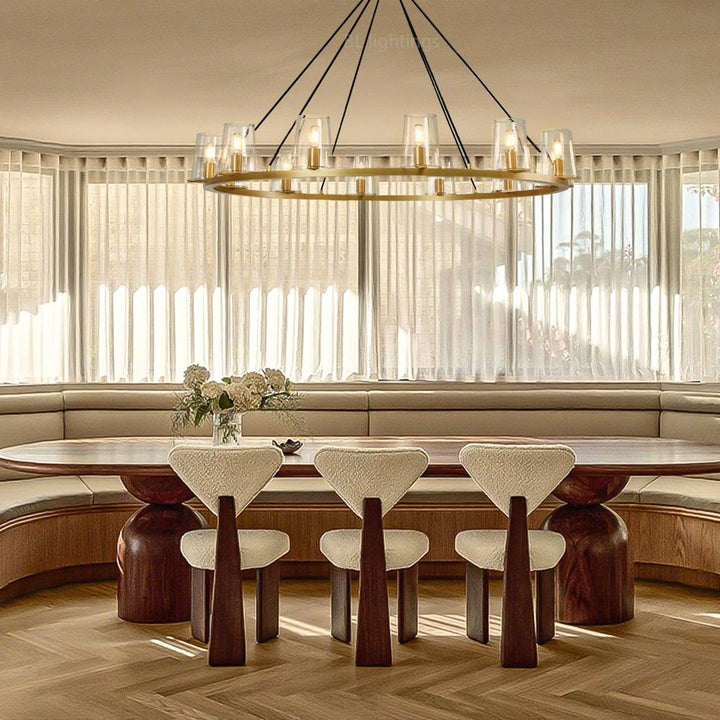 Pauille Glass Round Chandelier 48"