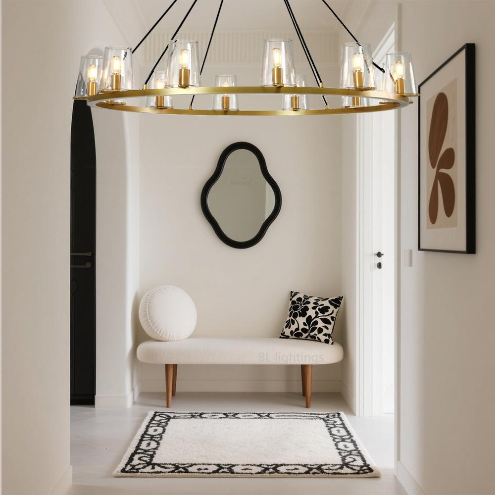 Pauille Glass Round Chandelier 48"