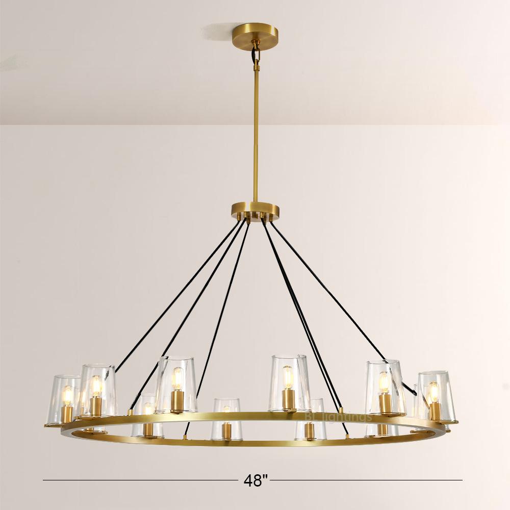 Pauille Glass Round Chandelier 48"