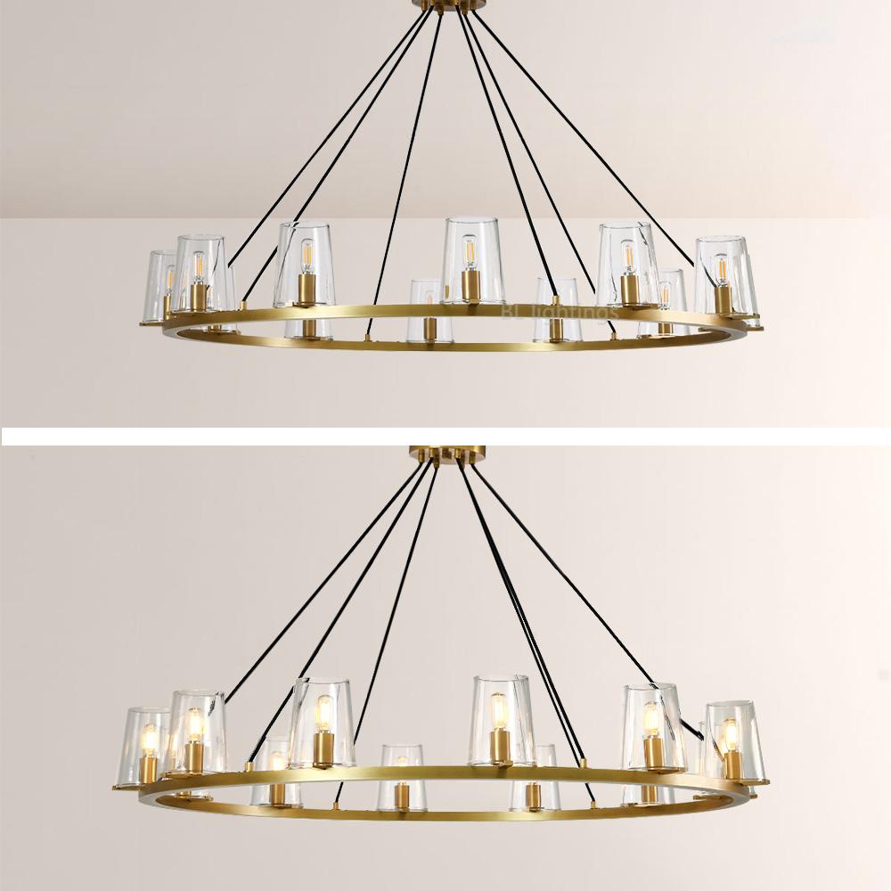 Pauille Glass Round Chandelier 48"