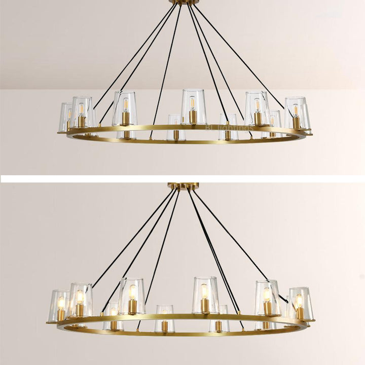 Pauille Glass Round Chandelier 48"
