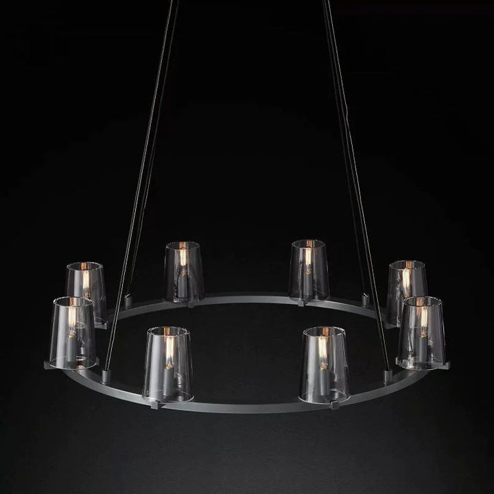 Pauille Glass Round  Dining Room Chandelier 36"