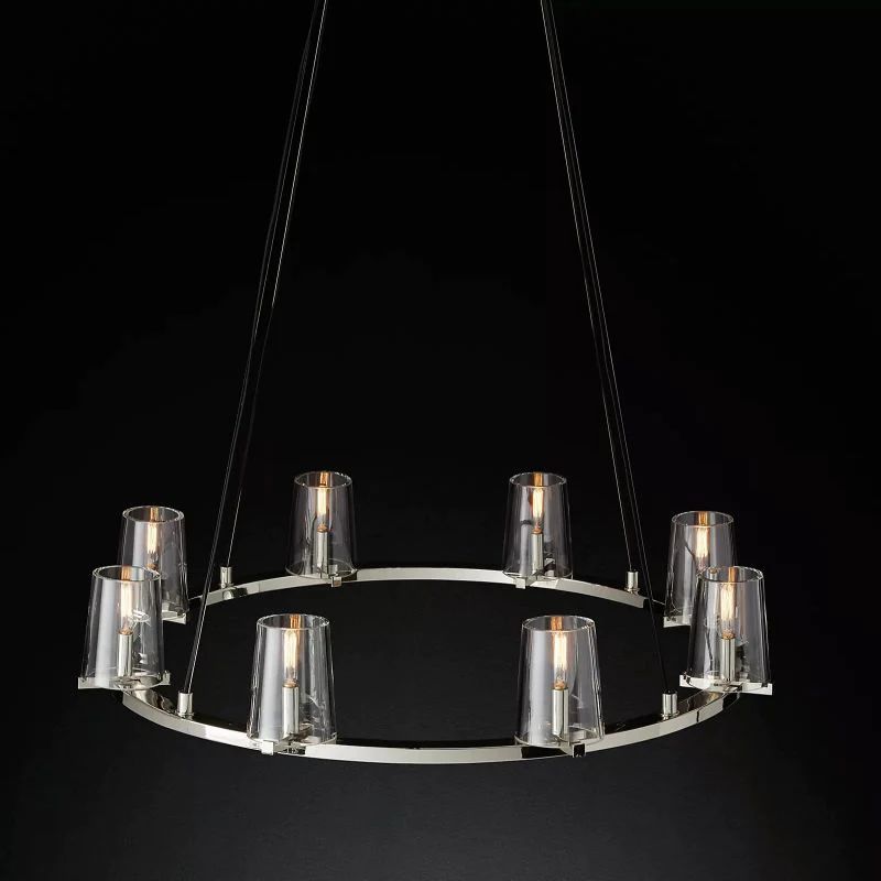 Pauille Glass Round  Dining Room Chandelier 36"