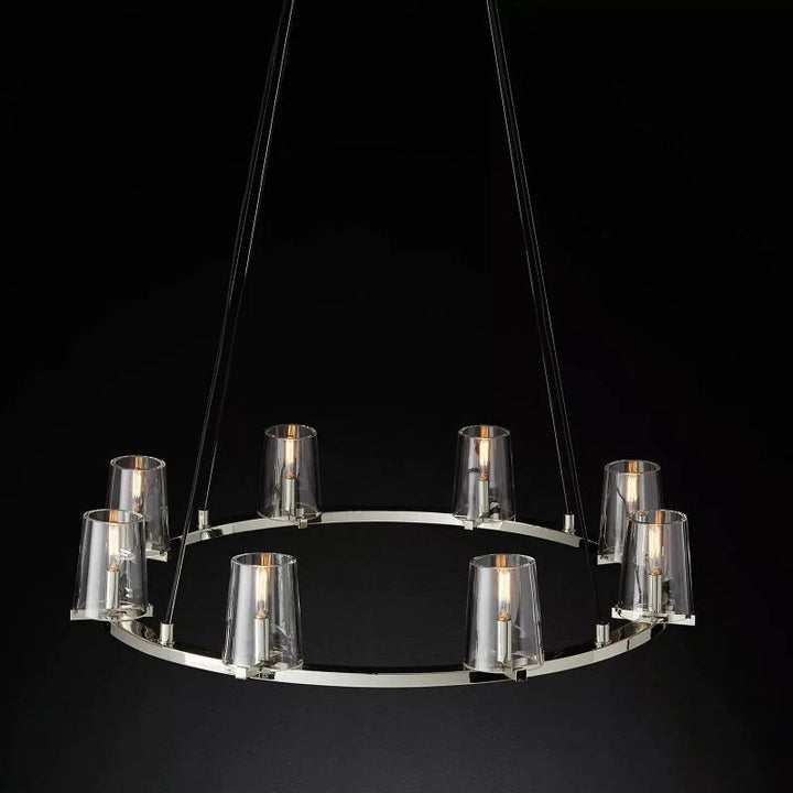Pauille Glass Round  Dining Room Chandelier 36"