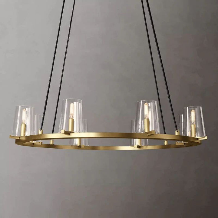 Pauille Glass Round  Dining Room Chandelier 36"