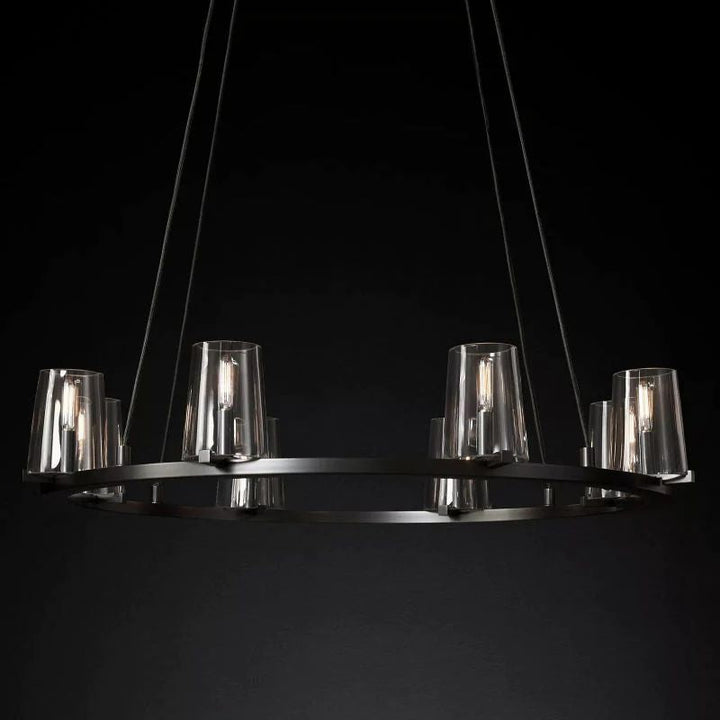 Pauille Glass Round  Dining Room Chandelier 36"