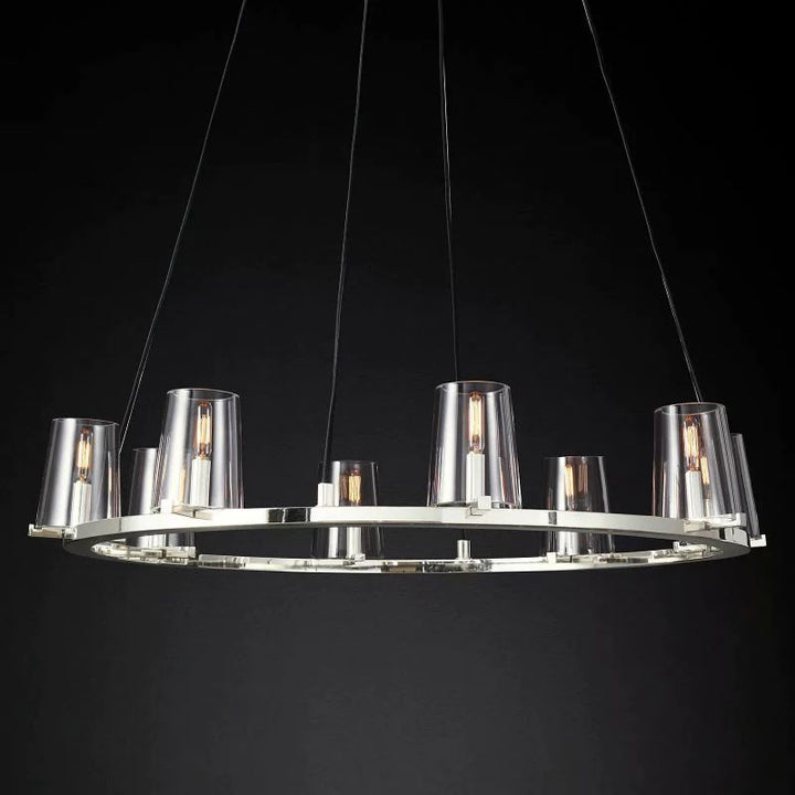 Pauille Glass Round  Dining Room Chandelier 36"