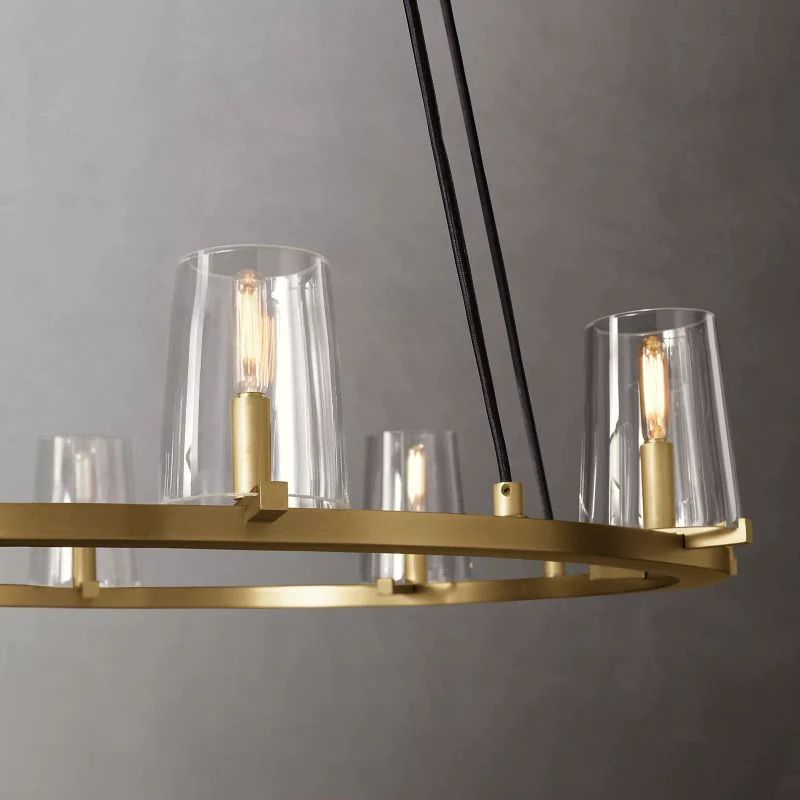Pauille Glass Round  Dining Room Chandelier 36"