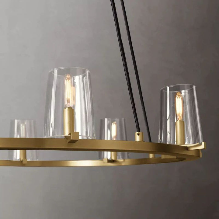 Pauille Glass Round  Dining Room Chandelier 36"