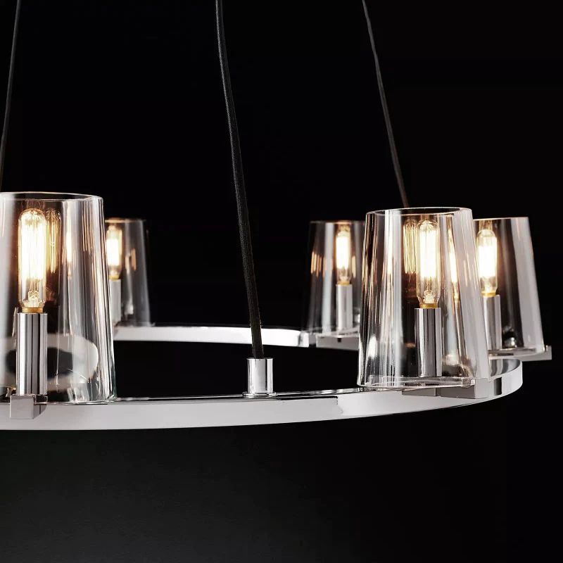 Pauille Glass Round  Dining Room Chandelier 36"