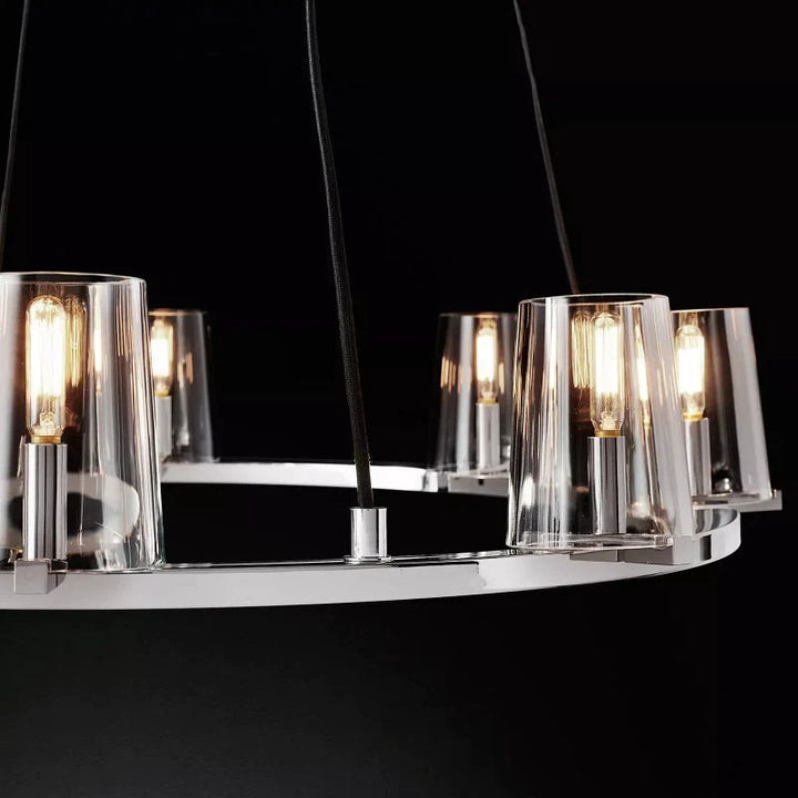 Pauille Glass Round  Dining Room Chandelier 36"
