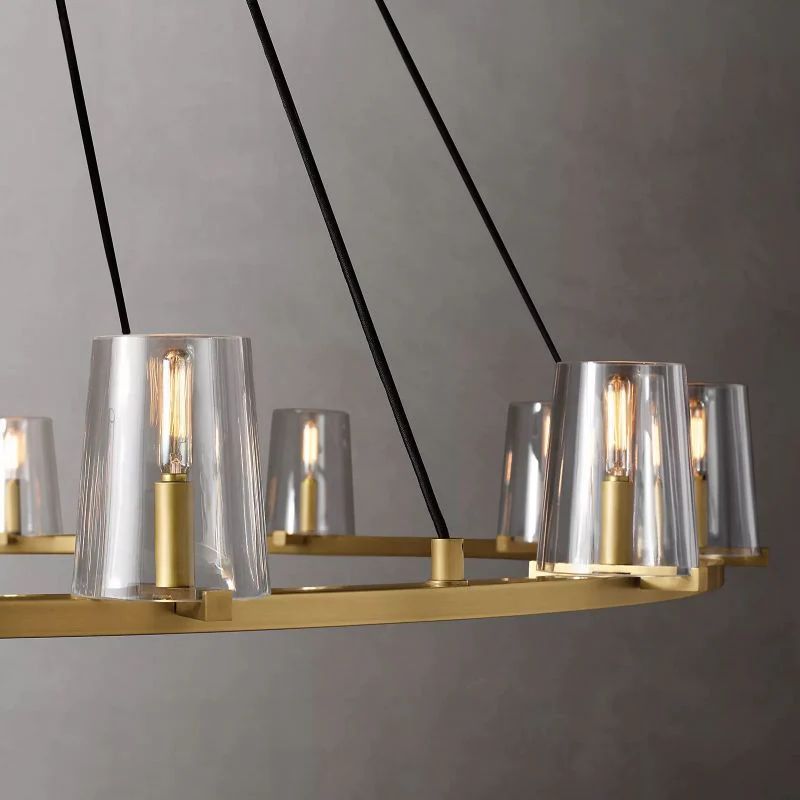 Pauille Glass Round  Dining Room Chandelier 60"