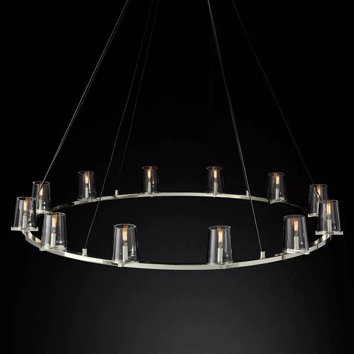 Pauille Glass Round  Dining Room Chandelier 60"