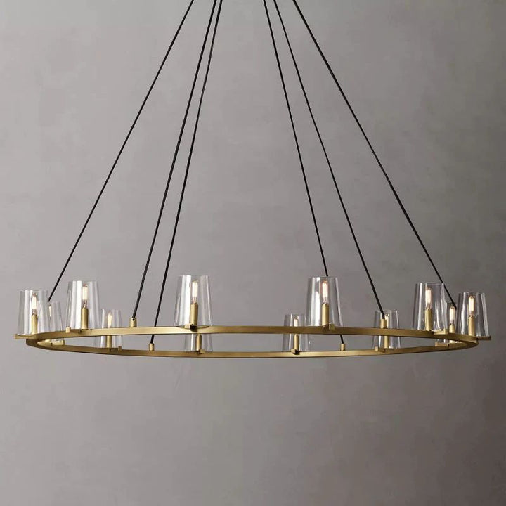 Pauille Glass Round  Dining Room Chandelier 60"