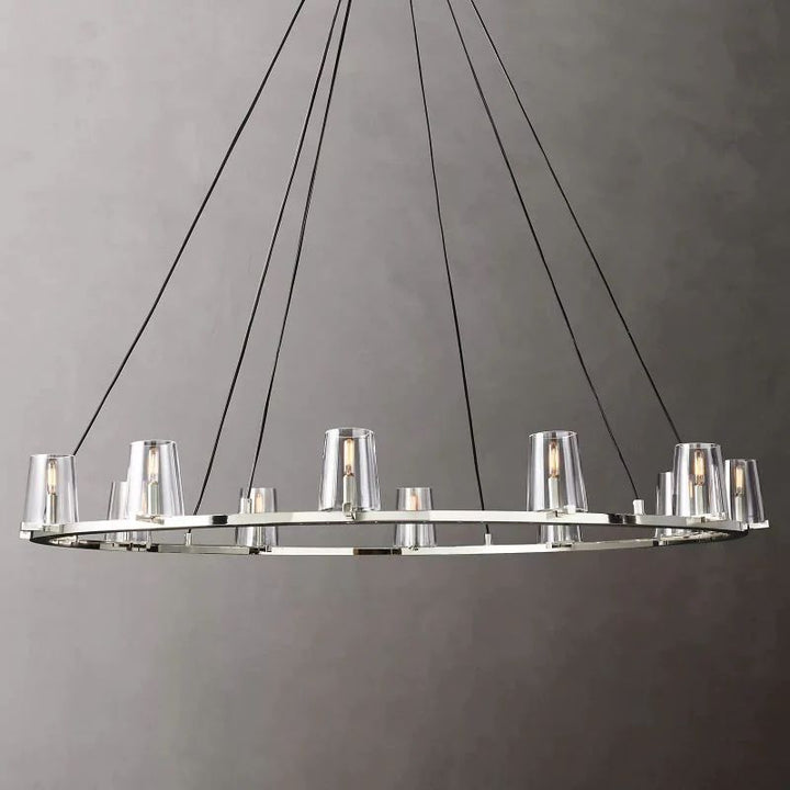 Pauille Glass Round  Dining Room Chandelier 60"
