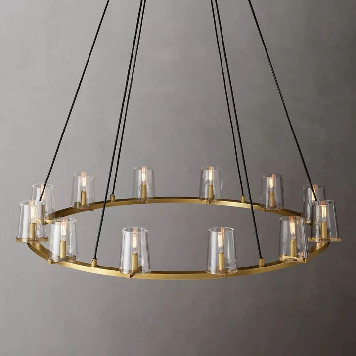 Pauille Glass Round  Living Room Chandelier 48"