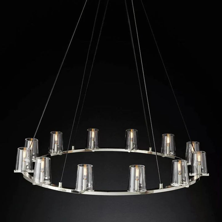Pauille Glass Round  Living Room Chandelier 48"