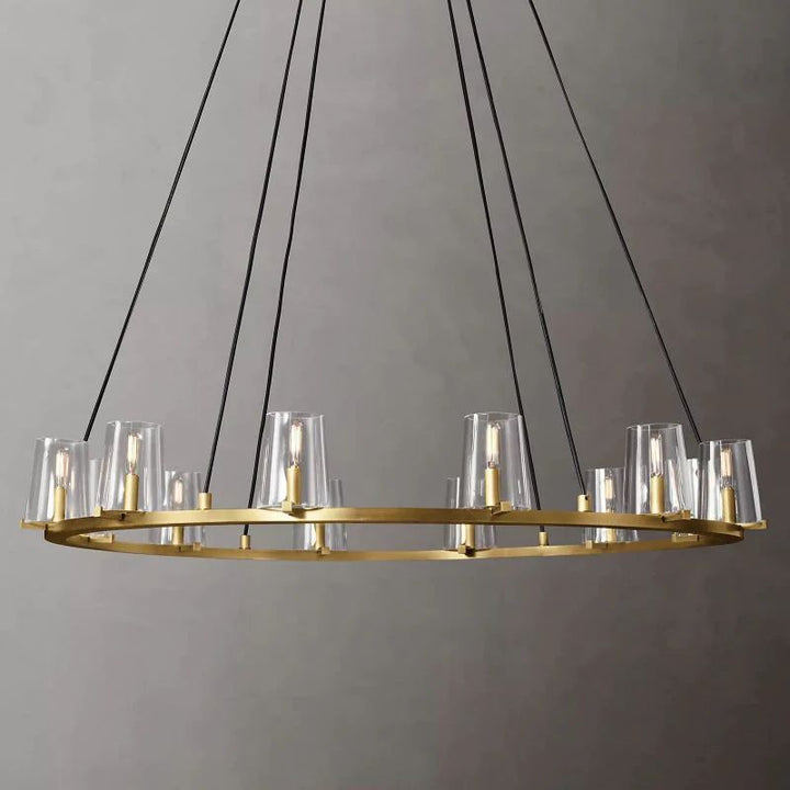 Pauille Glass Round  Living Room Chandelier 48"