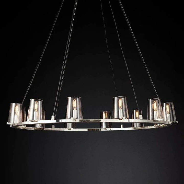 Pauille Glass Round  Living Room Chandelier 48"