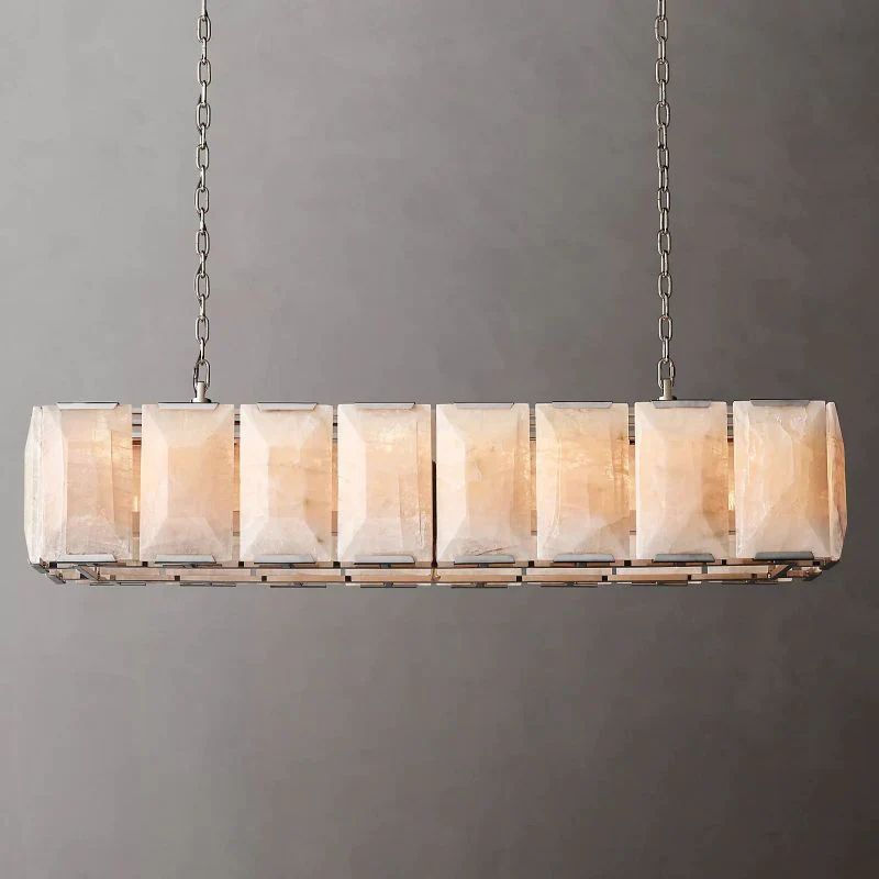 Paula Alabaster Rectangular Dining Room Chandelier 54"