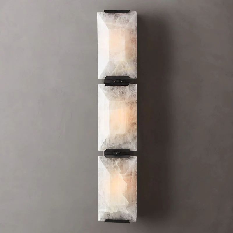 Paula Alabaster Triple Bedroom Sconce