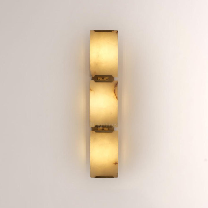 Paula Alabaster Triple Sconce