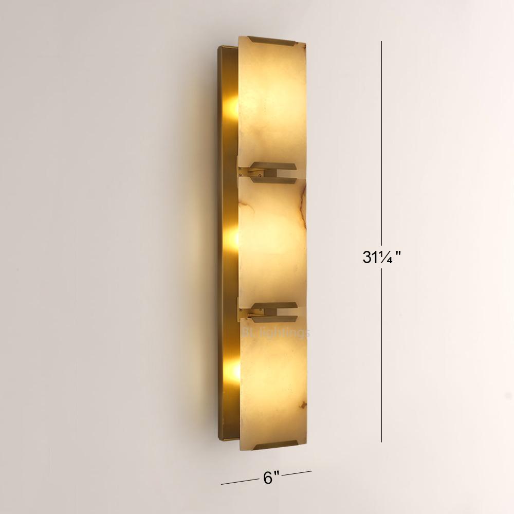Paula Alabaster Triple Sconce