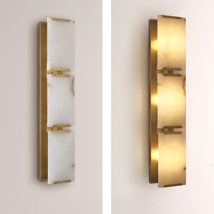 Paula Alabaster Triple Sconce