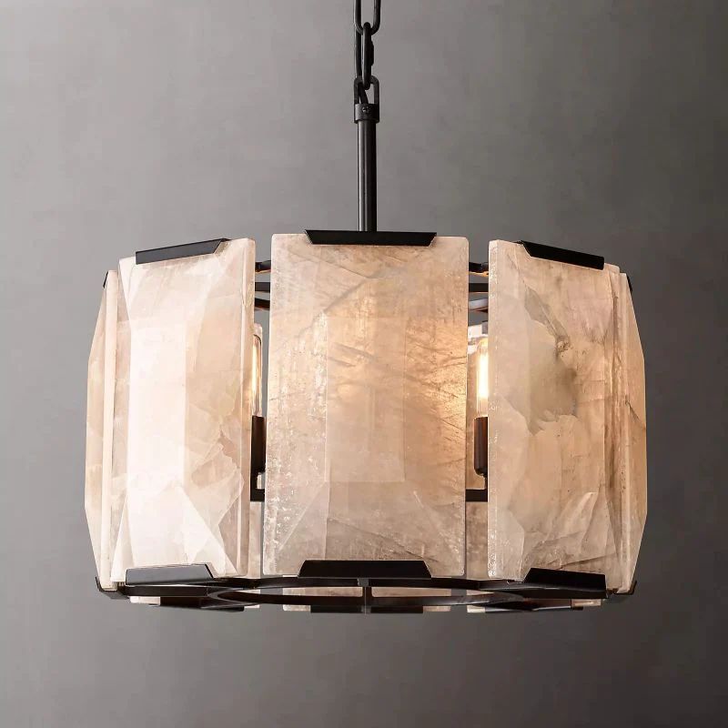 Paula Calcite Round Chandelier 19"