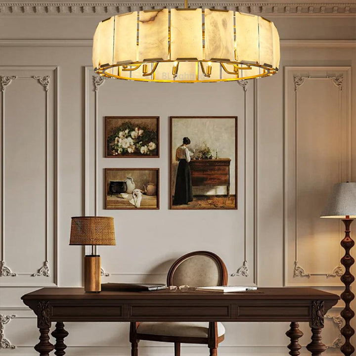 Paula Calcite Round Chandelier 43"