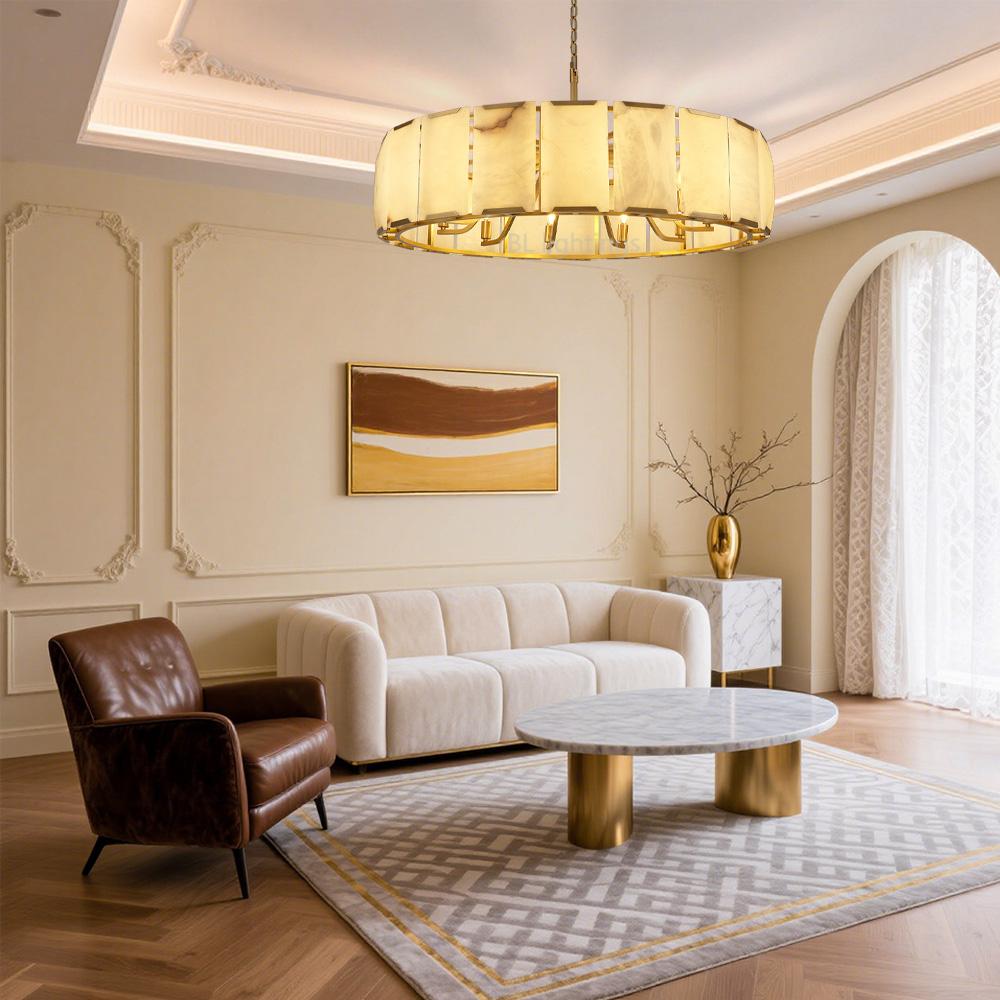 Paula Calcite Round Chandelier 43"