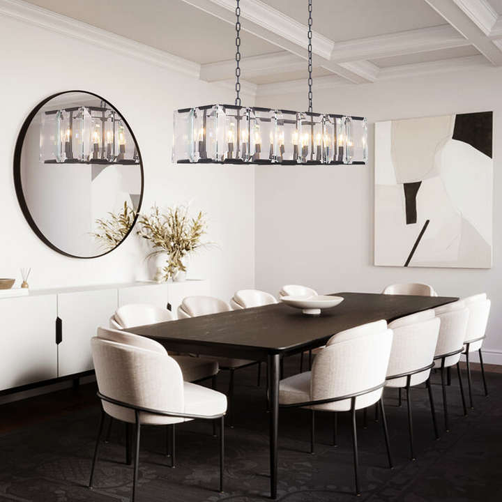 Paula Crystal Rectangular Chandelier