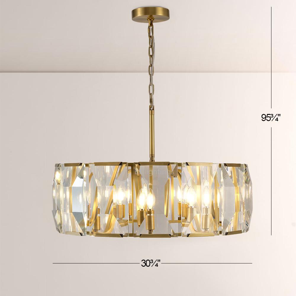 Paula Crystal Round Chandelier 31"