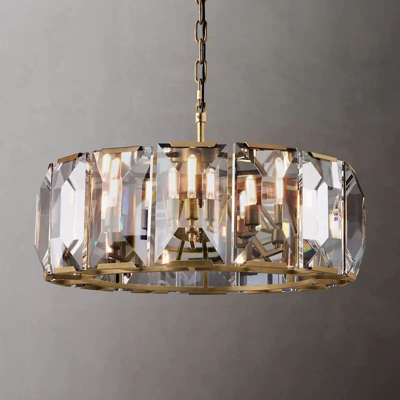 Paula Crystal Round  Dining Room Chandelier 31"