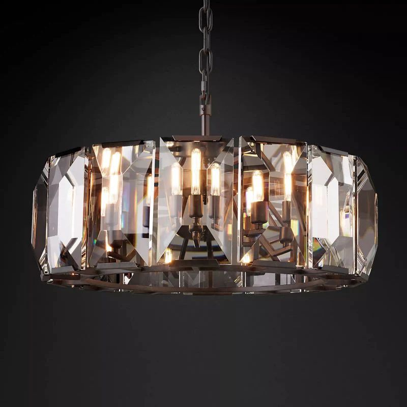 Paula Crystal Round  Dining Room Chandelier 31"