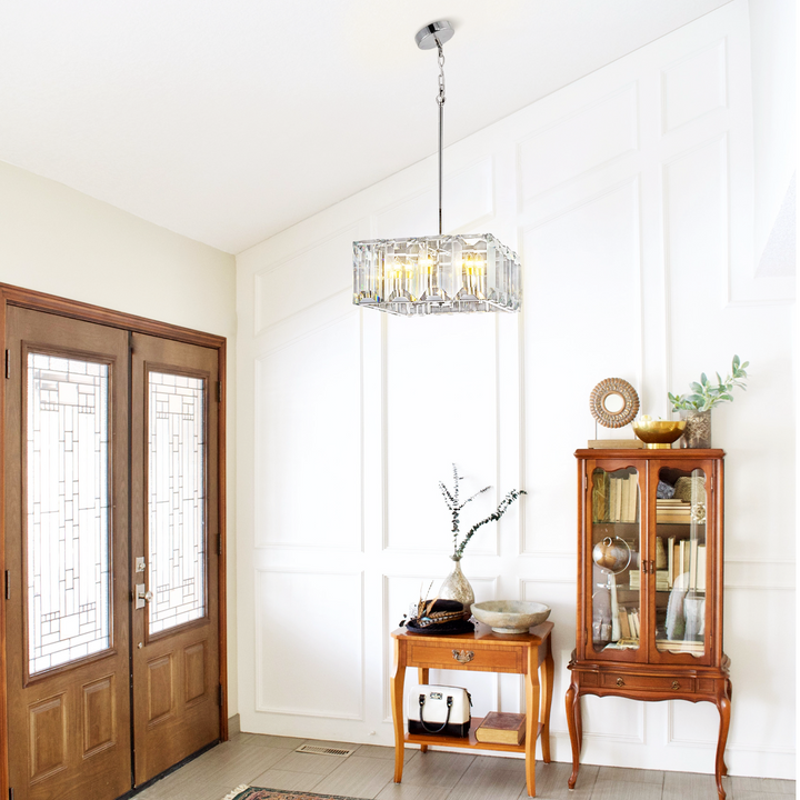 Paula Crystal Square Chandelier 24"